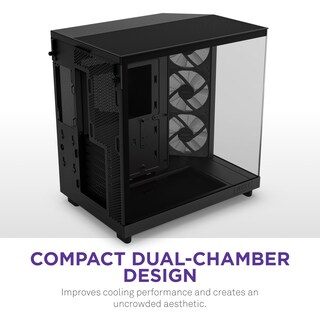 Foto 3 | Funda Nzxt H6 Flow Rgb Mid-tower Con 3 Ventiladores Rgb, Color Negro - Venta Internacional.