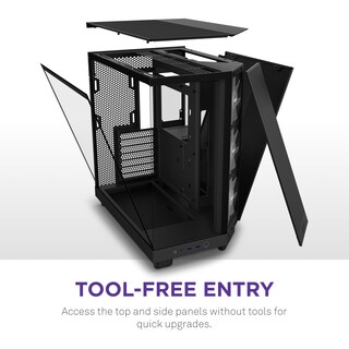 Foto 7 | Funda Nzxt H6 Flow Rgb Mid-tower Con 3 Ventiladores Rgb, Color Negro - Venta Internacional.
