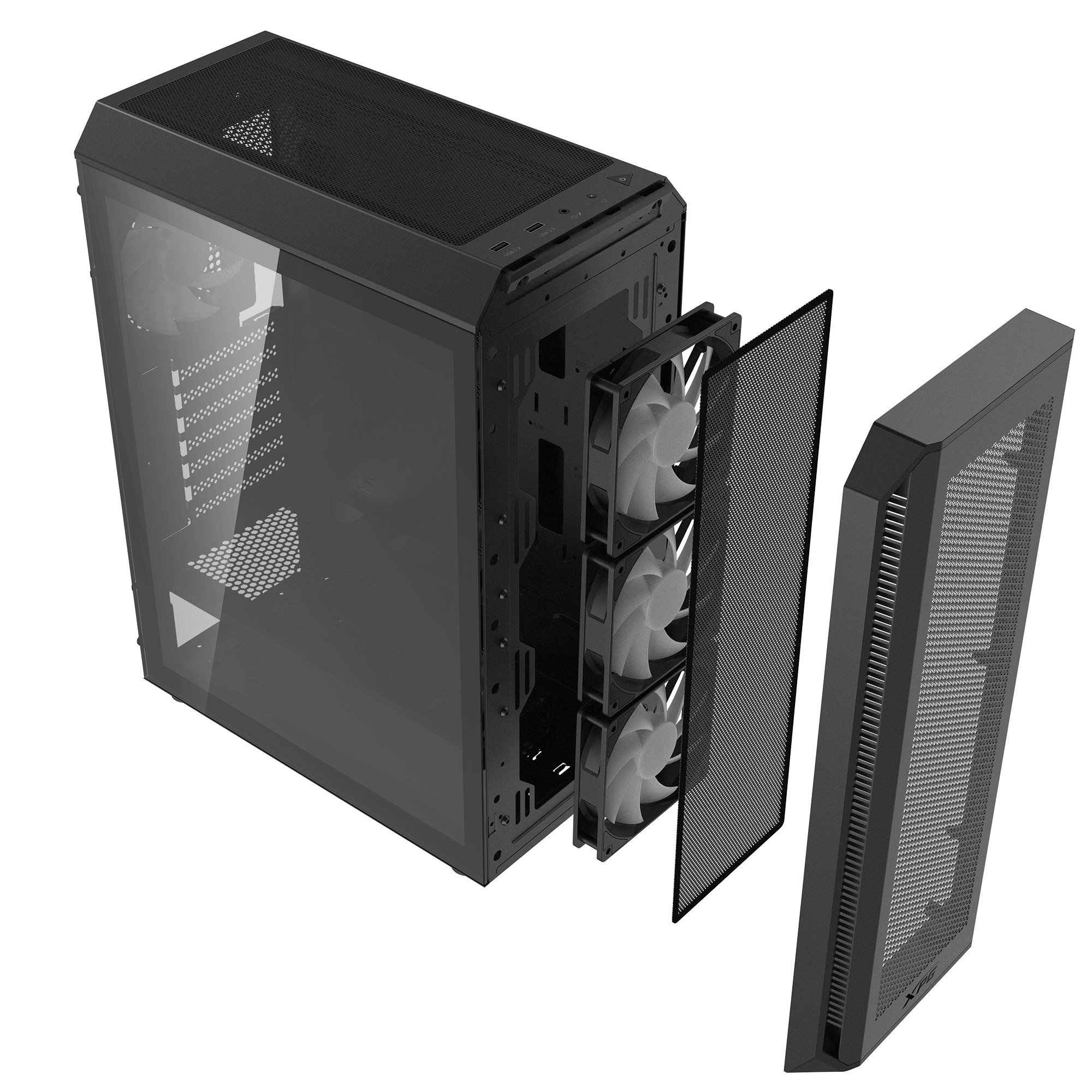 Foto 8 | Gabinete Adata Xpg Valor Air Plus Negro Atx S/fuente Cristal Valorairplusmta-bkcww