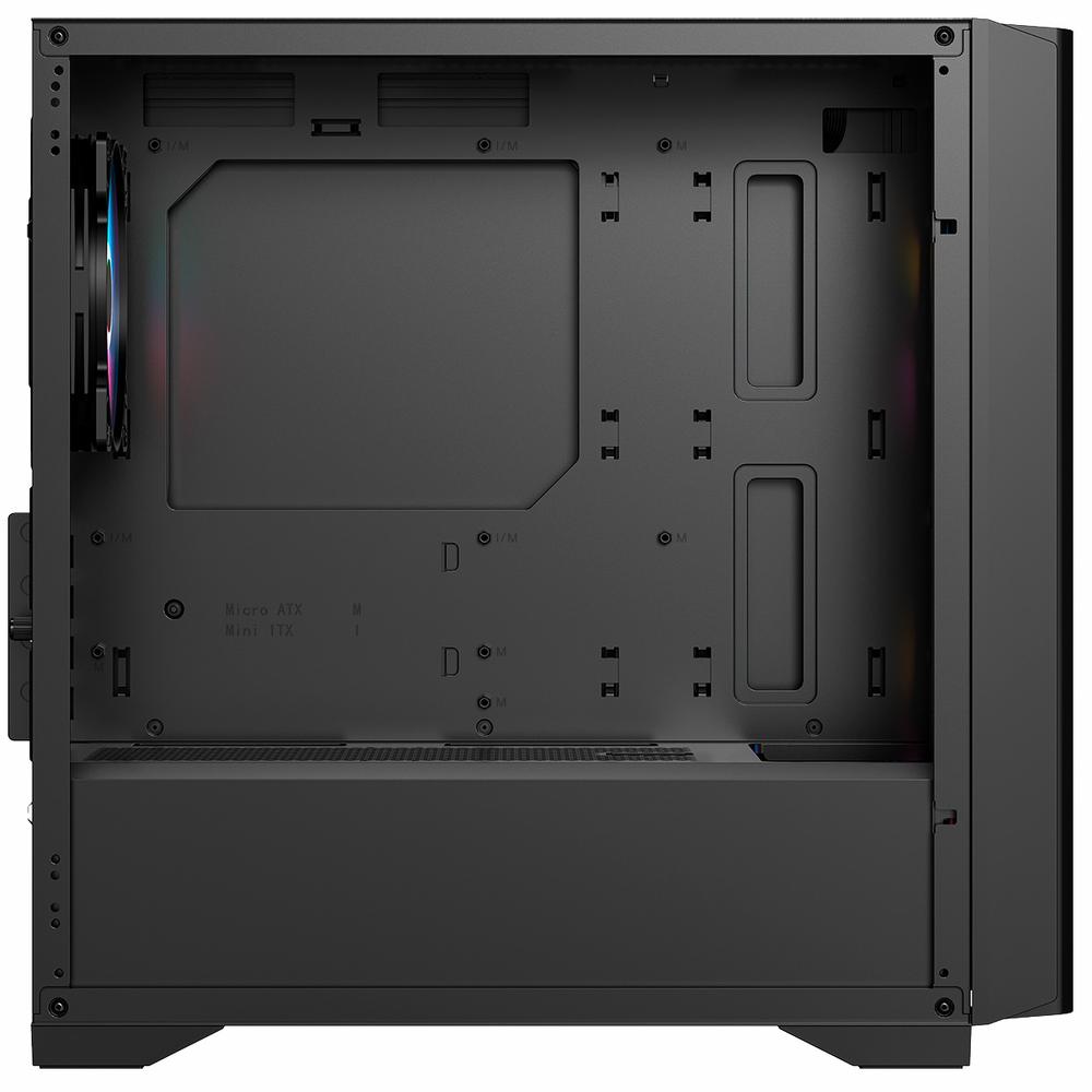 Foto 3 pulgar | Gabinete Gamer Balam Rush Carbono Aircool 4000a Micro Atx Mini Torre 3 Fan Argb Cristal Templado Usb