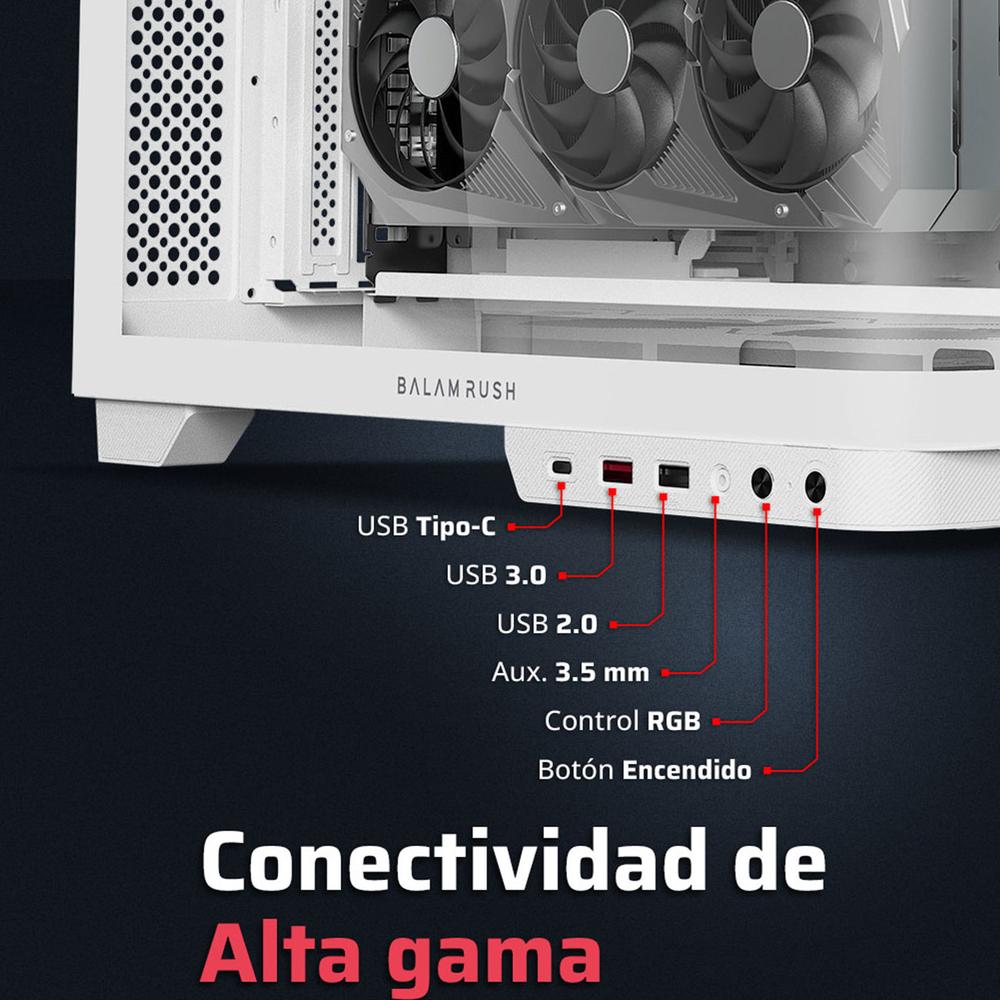 Foto 4 pulgar | Gabinete Gamer Balam Rush Tank Expert Curve 7800 Atx Cristal Templado Usb-c Argb Br-941563
