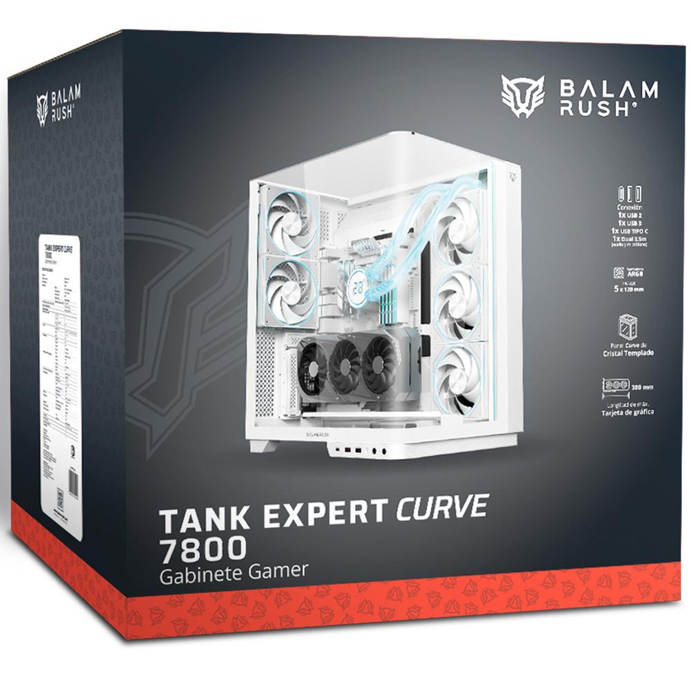 Foto 7 pulgar | Gabinete Gamer Balam Rush Tank Expert Curve 7800 Atx Cristal Templado Usb-c Argb Br-941563