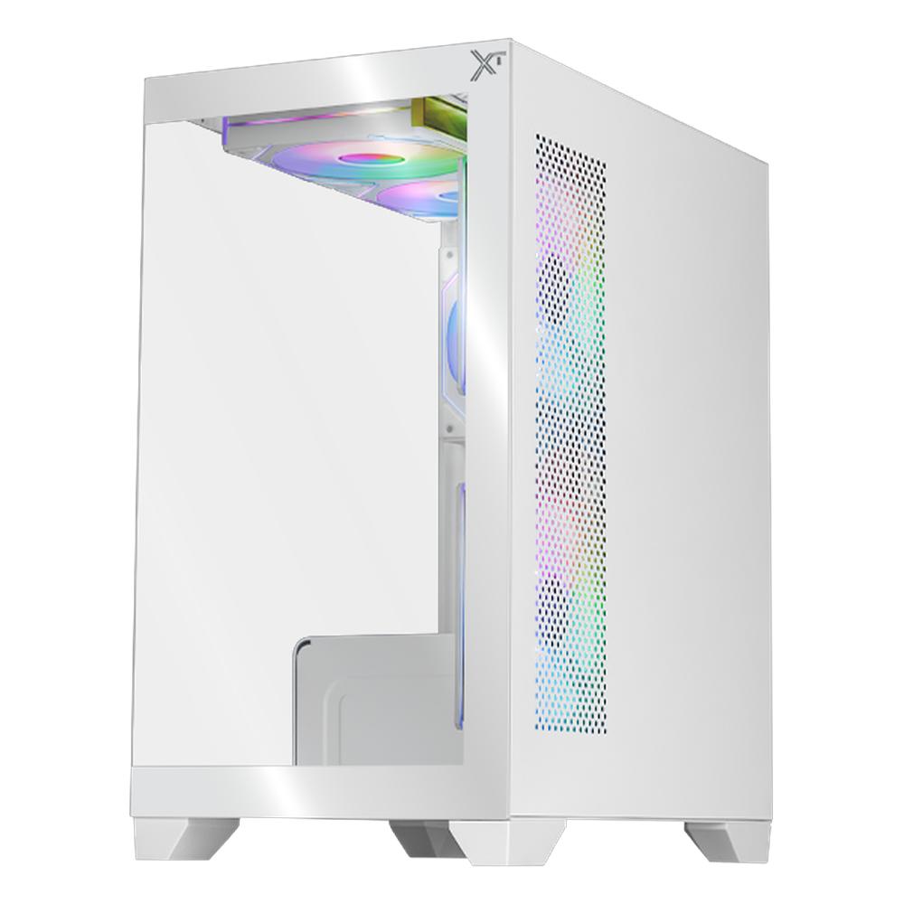 Foto 3 pulgar | Gabinete Xtreme Pc Gaming Crystal Hive Mini Torre 5 Fan Argb Blanco Cxt3600wt