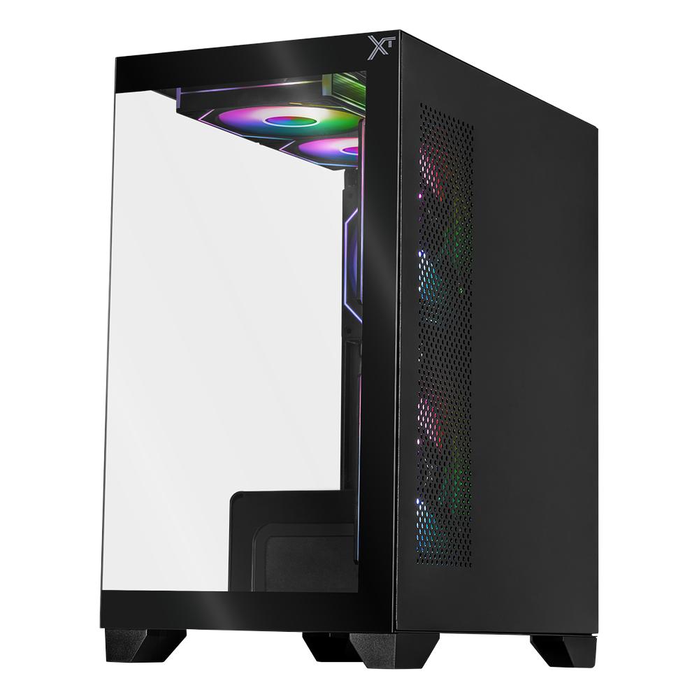 Foto 3 pulgar | Gabinete Xtreme Pc Gaming Crystal Hive Mini Torre 5 Fan Argb Negro Cxt3600bk