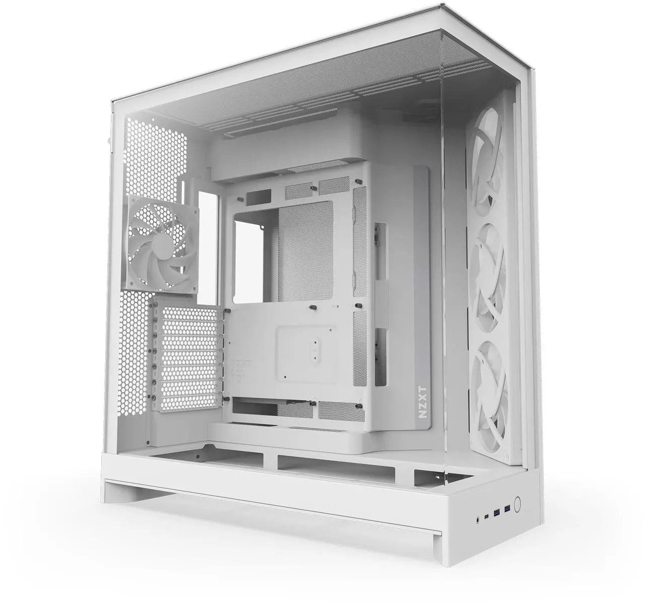 Foto 4 pulgar | Gabinete Nzxt H9 Flow Rgb Blanco Atx 2usb 3.2 Tipo A Usb 3.2 Tipo C Cm-h92fw-r1