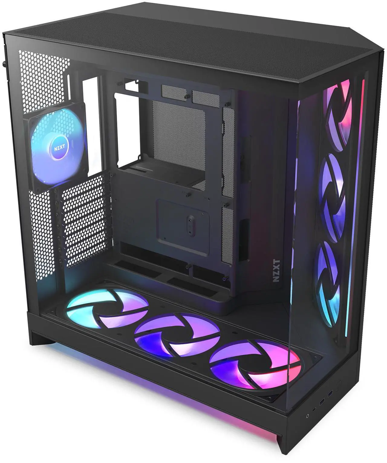 Foto 2 pulgar | Gabinete Nzxt H9 Flow Rgb Negro Atx 2usb 3.2 Ti´po A Usb 3.2 Tipo C Cm-h92fb-p1