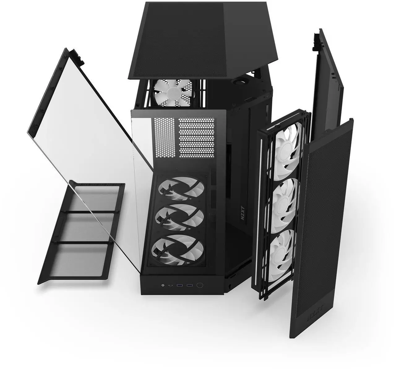 Foto 9 pulgar | Gabinete Nzxt H9 Flow Rgb Negro Atx 2usb 3.2 Ti´po A Usb 3.2 Tipo C Cm-h92fb-p1
