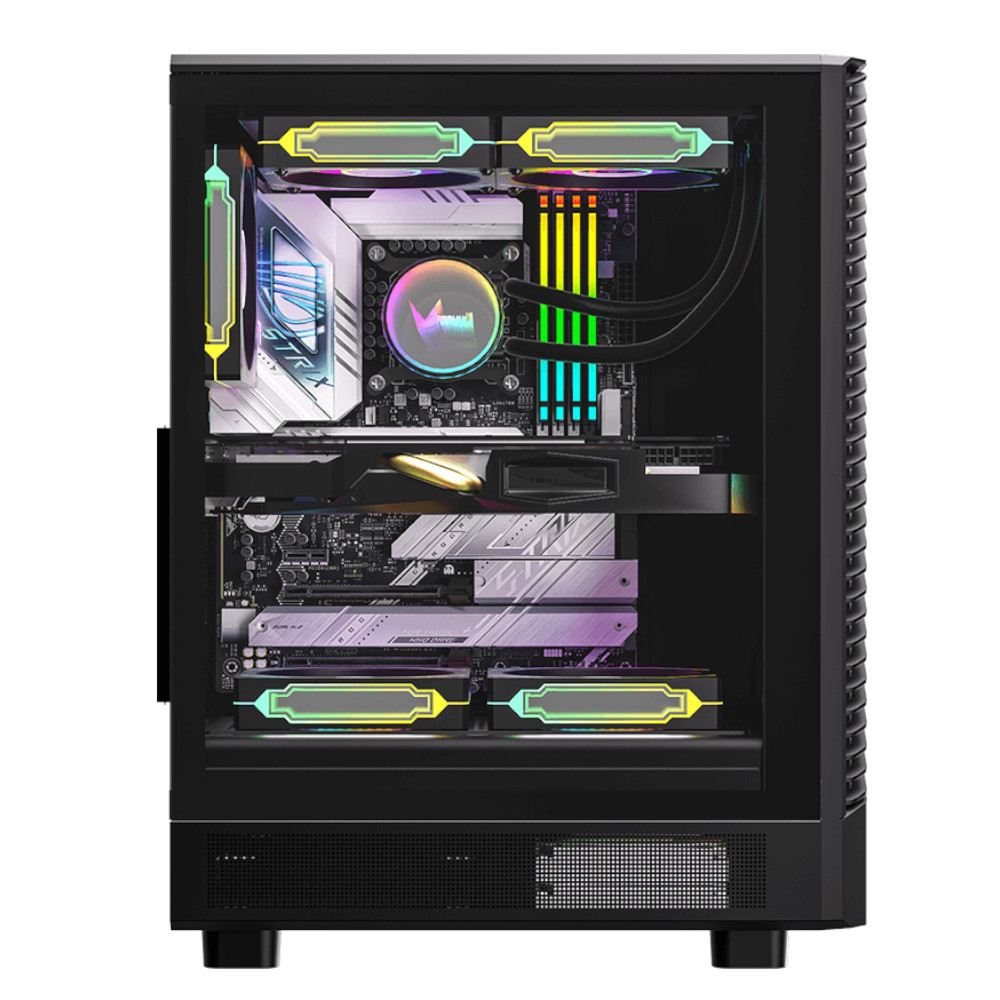 Foto 4 pulgar | Gabinete Mid Tower Atx Formula V Line Maná Geometry Color Negro
