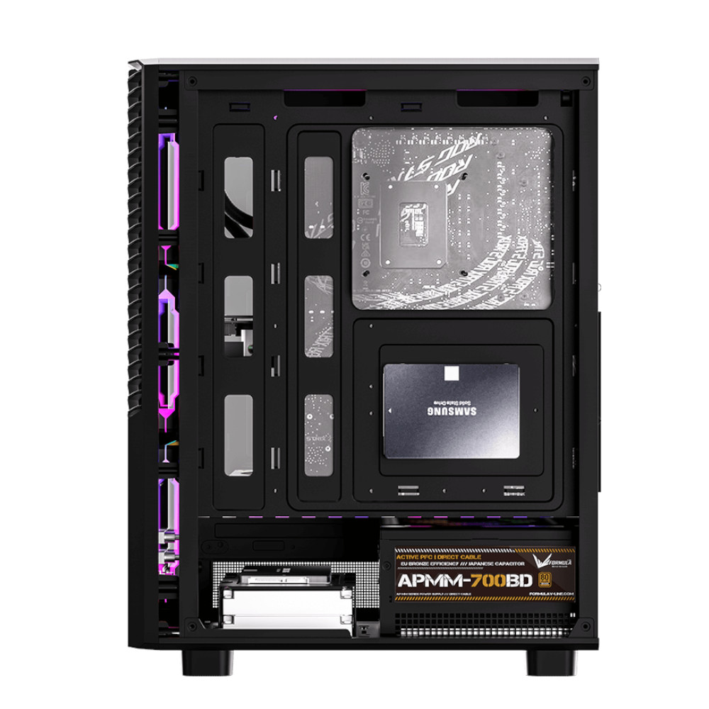 Foto 5 pulgar | Gabinete Mid Tower Atx Formula V Line Maná Geometry Color Negro
