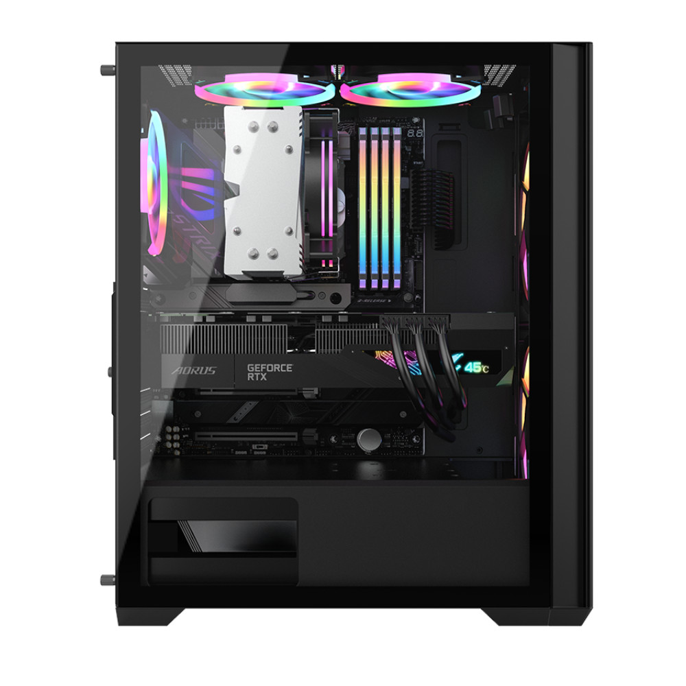 Foto 4 | Gabinete Mid Tower Atx Formula V Line Air Power G5 Duo Color Negro
