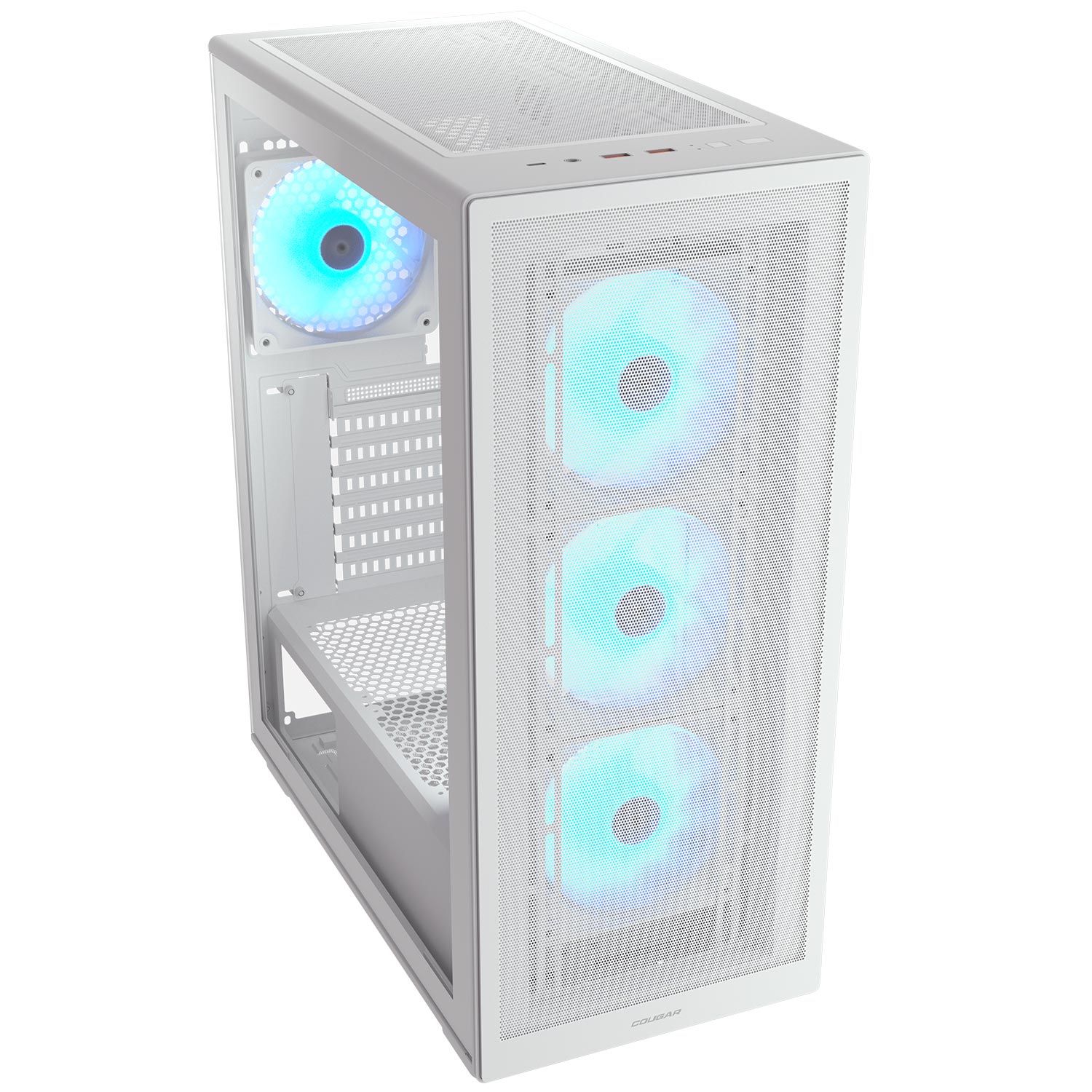 Foto 3 pulgar | Gabinete Mid Tower Atx Rgb Mx220 Cristal Templado Color Blanco
