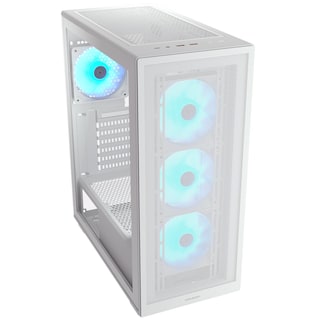 Foto 2 | Gabinete Mid Tower Atx Rgb Mx220 Cristal Templado Color Blanco