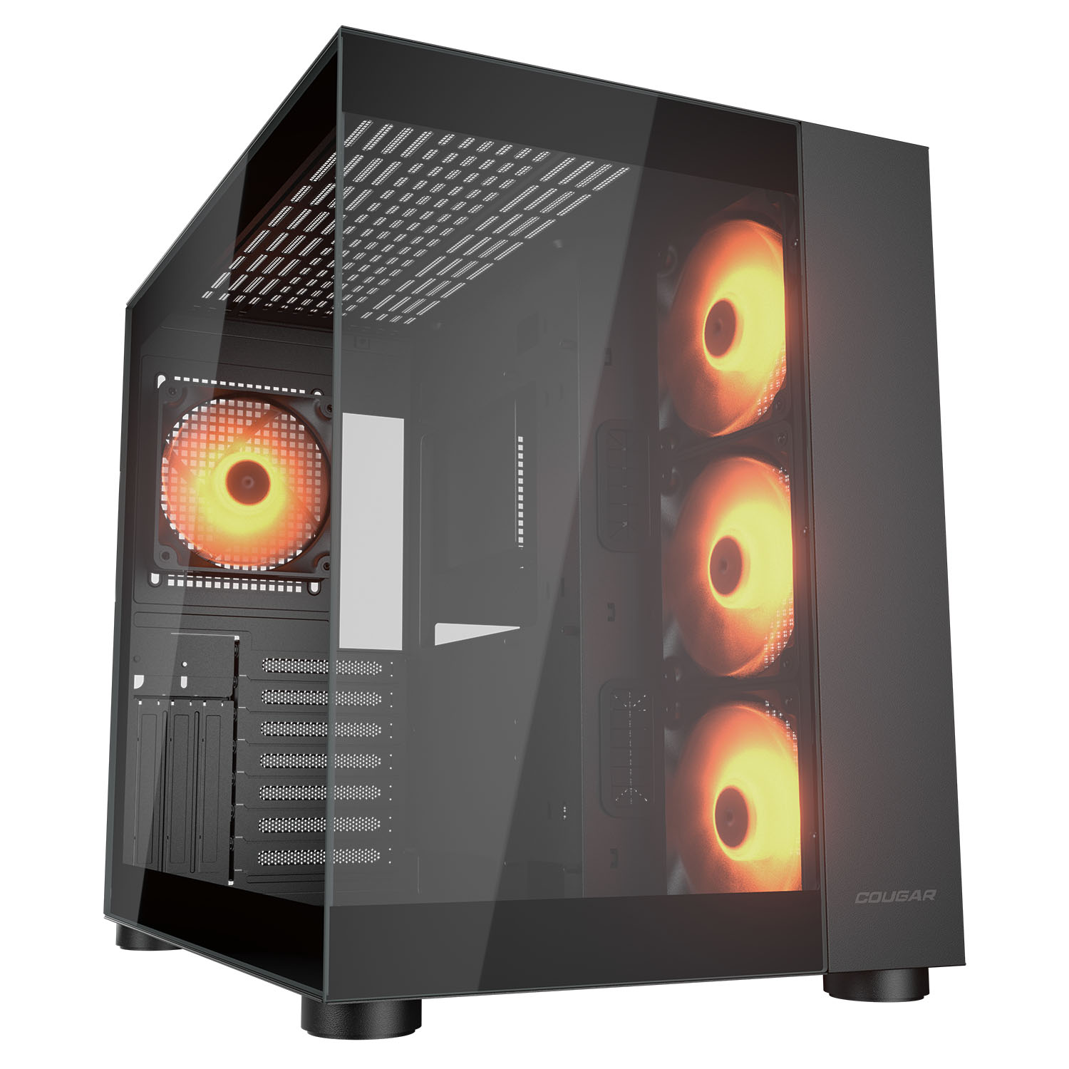 Foto 2 pulgar | Gabinete Mid Tower Atx Rgb Cougar Fv150 Cristal Templado Color Negro