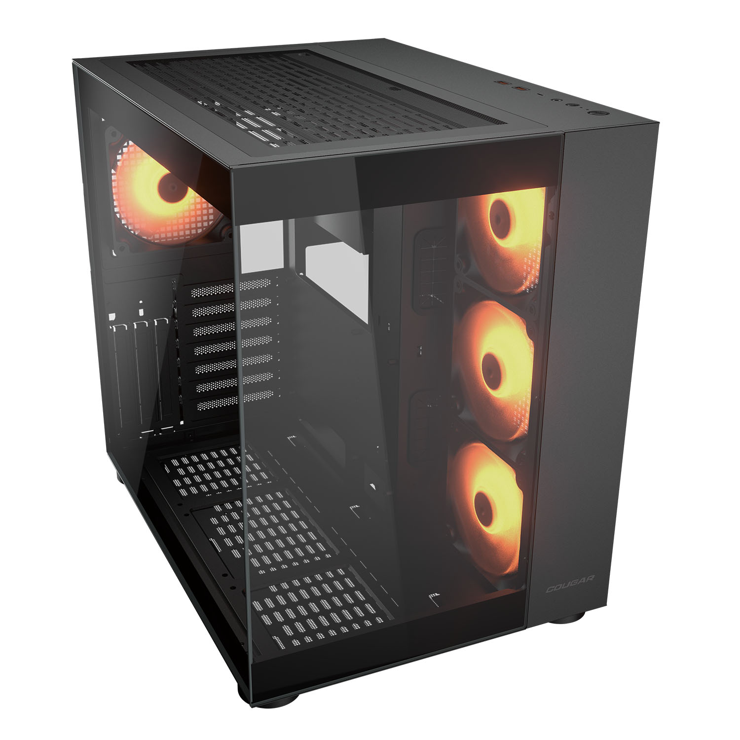 Foto 3 pulgar | Gabinete Mid Tower Atx Rgb Cougar Fv150 Cristal Templado Color Negro