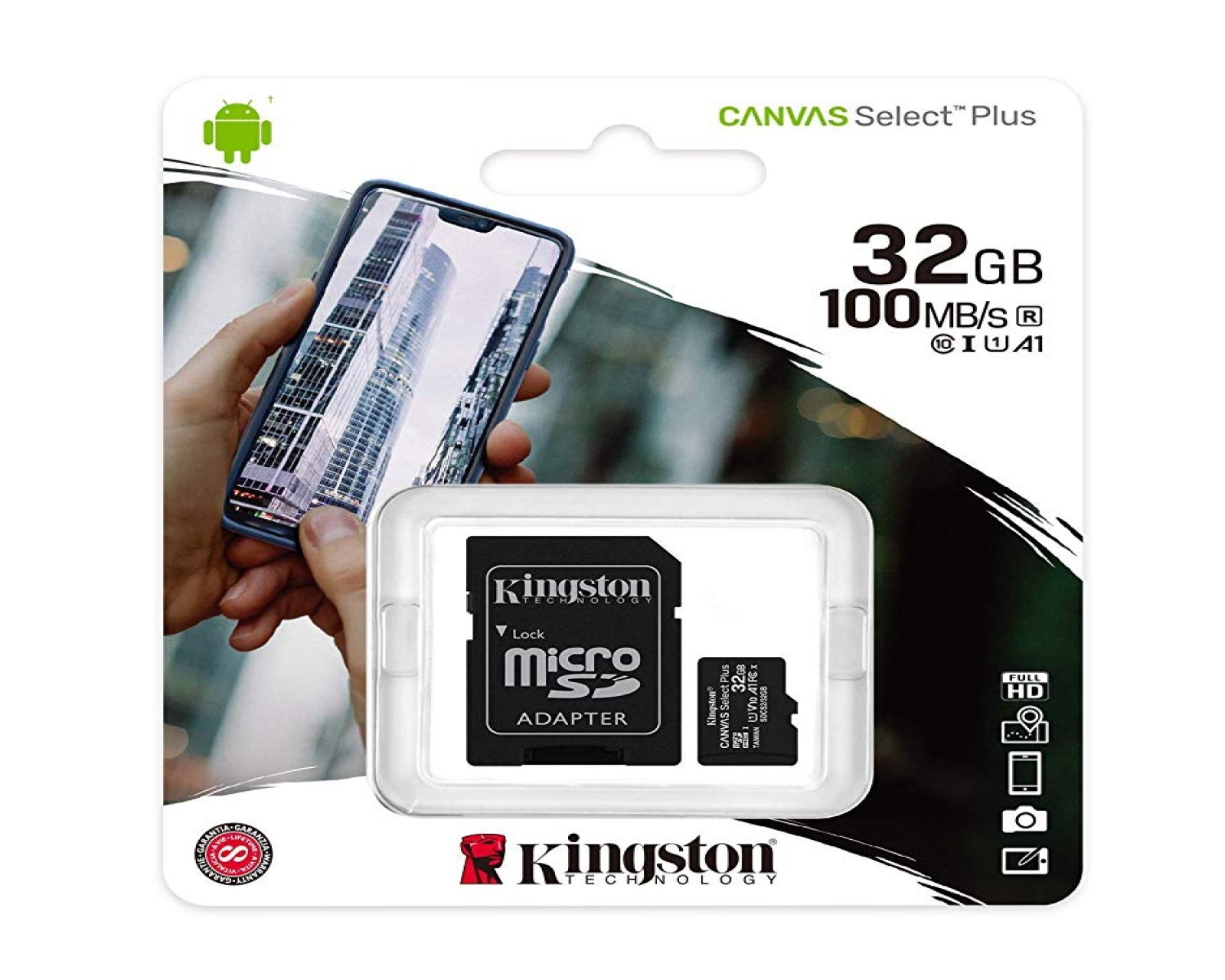 Foto 2 pulgar | Memoria MicroSD Kingston de 32 GB Clase 10 con Adaptador SD