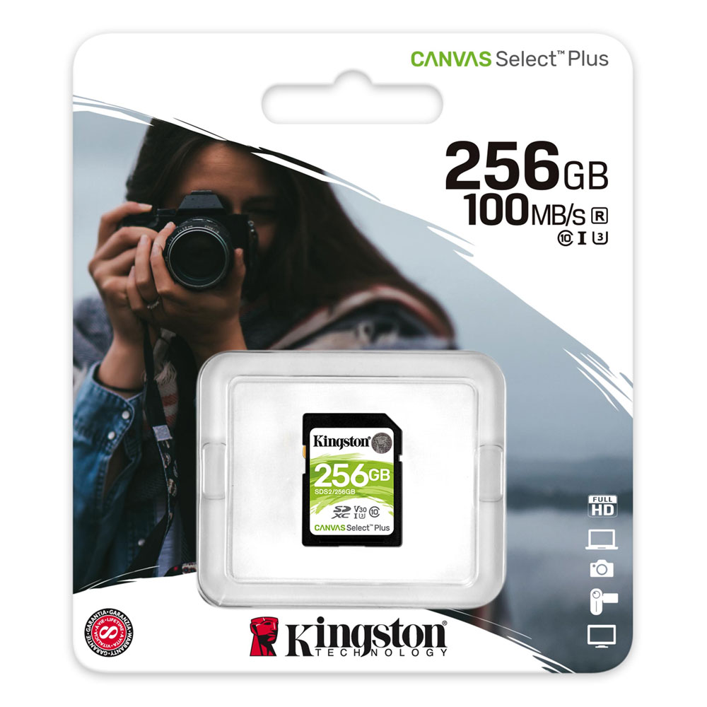 Foto 4 pulgar | Memoria SD 256GB Kingston SD Canvas Select Plus color Negro