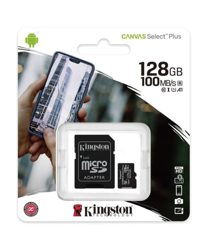 Foto 2 | Tarjeta de Memoria Kingston Sdcs2 Canvas Select Plus con Adaptador Sd 128gb