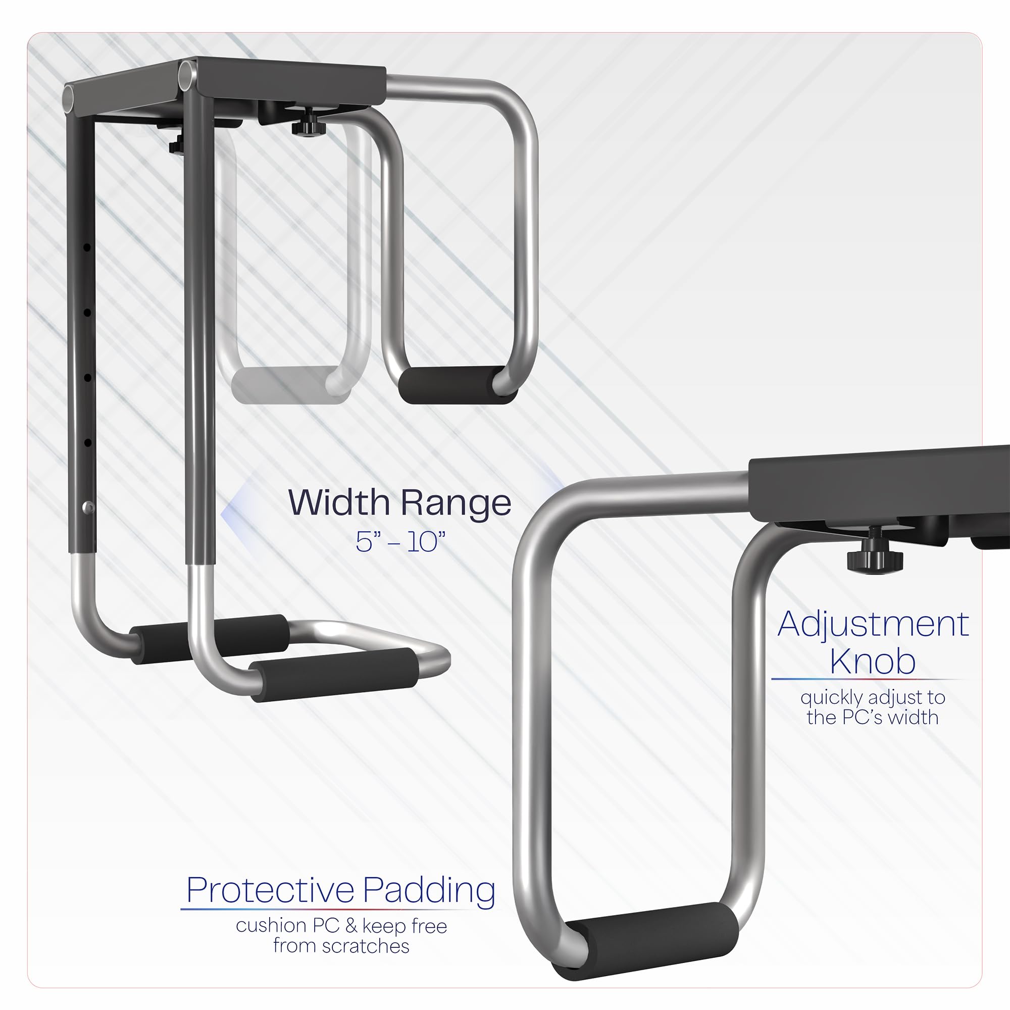 Foto 5 pulgar | Soporte Para Pc Debajo Del Escritorio Vivo Mount-pc04a Heavy Duty 30 Kg - Venta Internacional.