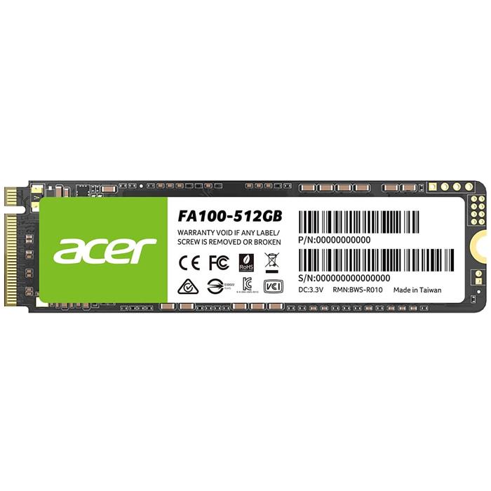 Foto 2 pulgar | Unidad de Estado Solido Ssd M.2 512gb Acer Fa100 Pcie Nvme color Negro