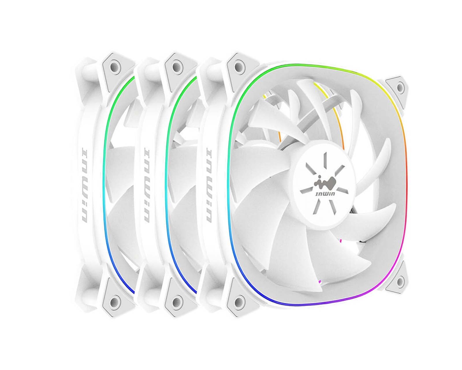 Ventilador Inwin Sirius Extreme Pure Ase120 3x120 Argb color Blanco