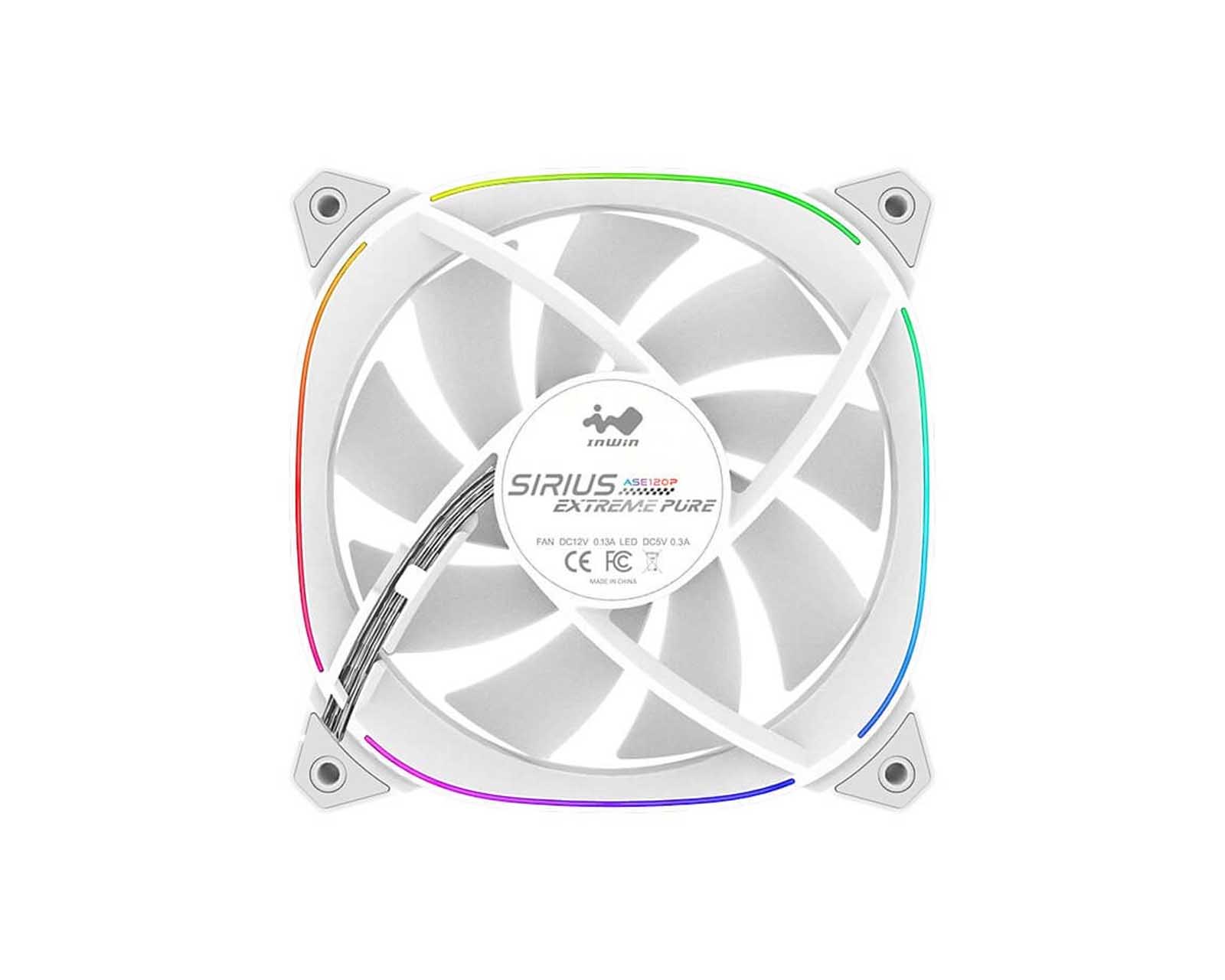 Foto 2 | Ventilador Inwin Sirius Extreme Pure Ase120 3x120 Argb color Blanco