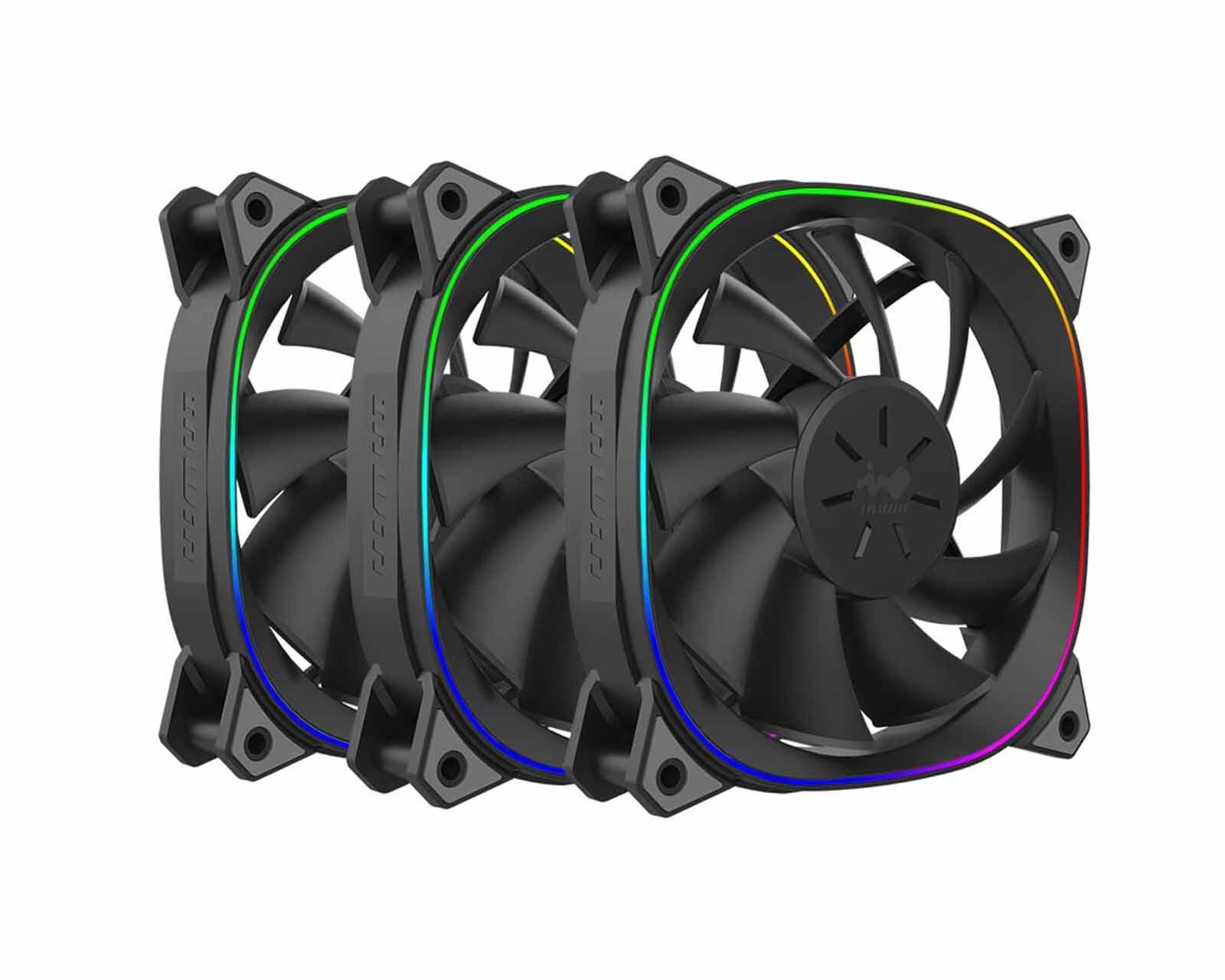 Ventilador Inwin Sirius Extreme Loop Ase120 3x120 Argb color Negro $599