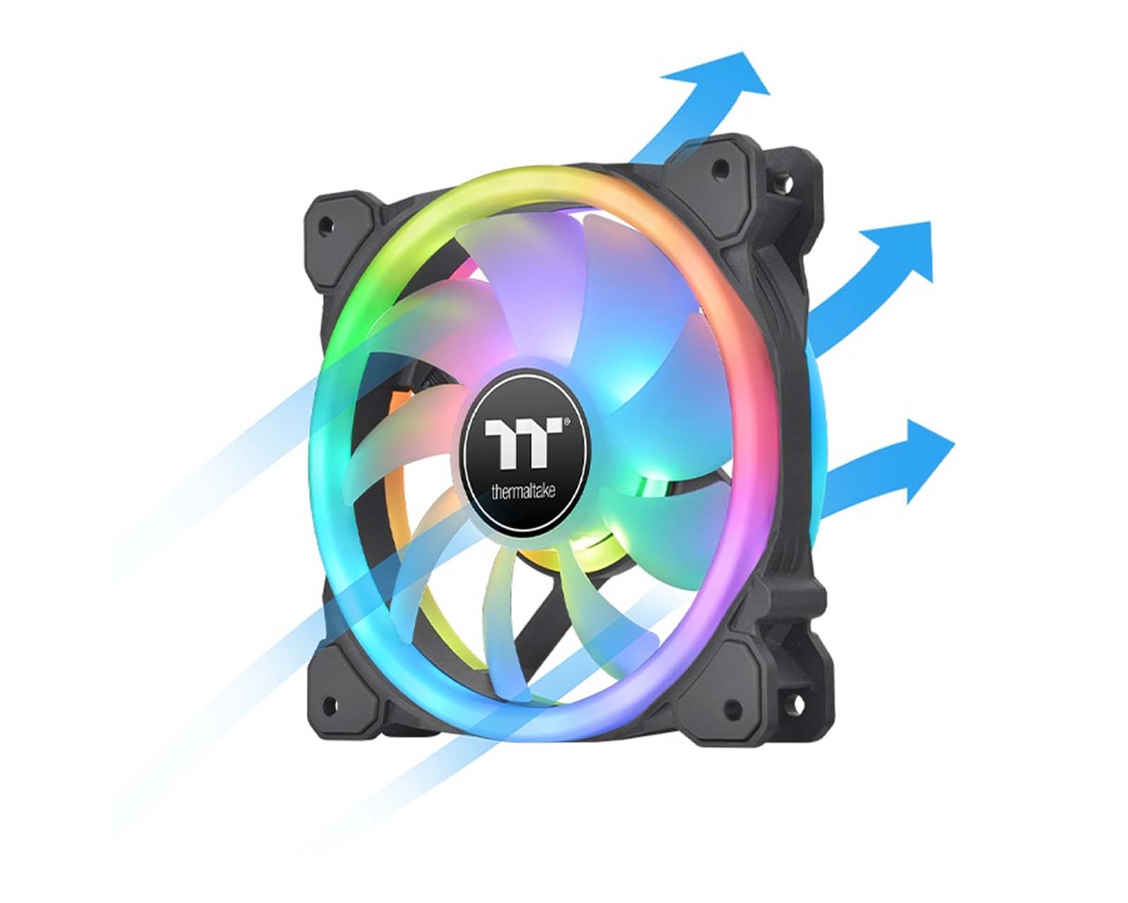 Foto 4 pulgar | Ventiladores Thermaltake CL-F137-PL12SW-A Multicolor RGB 120 mm 3 Piezas