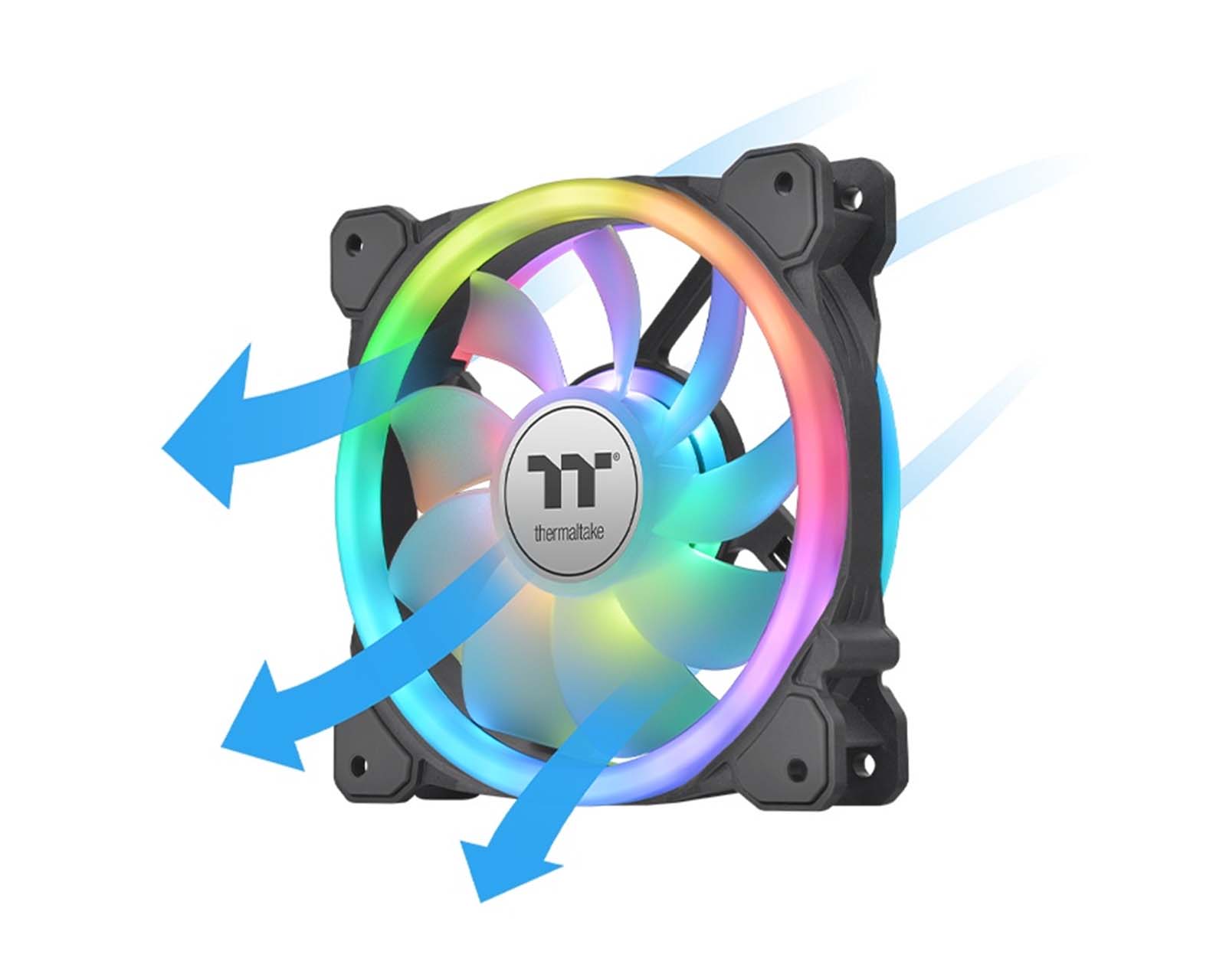 Foto 5 pulgar | Ventiladores Thermaltake CL-F137-PL12SW-A Multicolor RGB 120 mm 3 Piezas