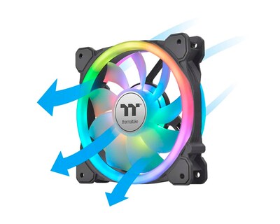 Foto 4 | Ventiladores Thermaltake CL-F137-PL12SW-A Multicolor RGB 120 mm 3 Piezas