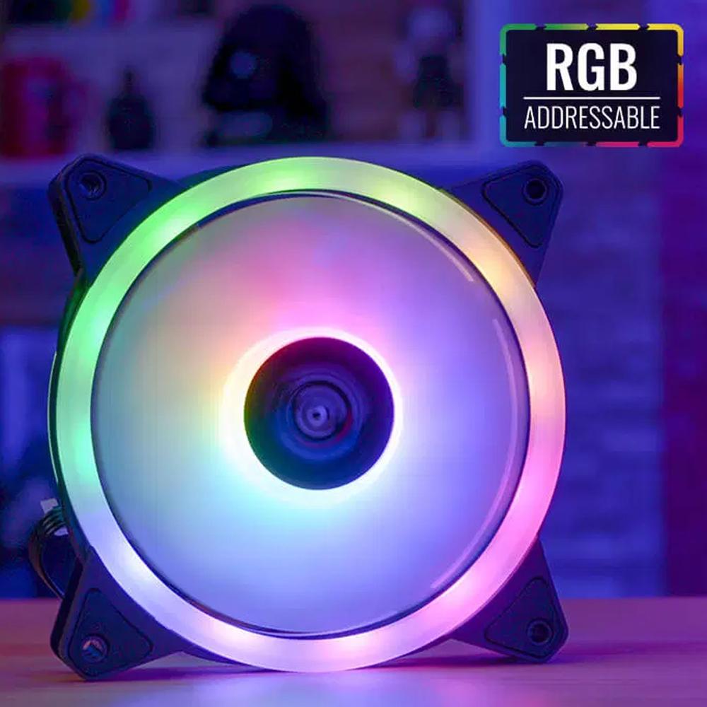 Foto 4 pulgar | Ventilador Gamer Aerocool Duo 12 Rgb 120 mm Negro