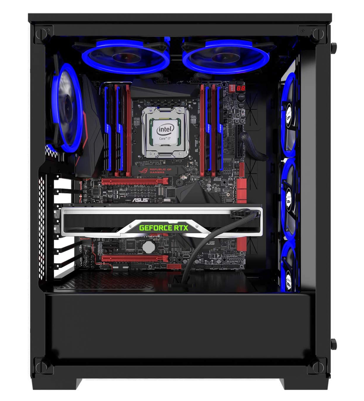 Foto 5 pulgar | Kit de 3 Ventiladores para PC Eo Safe Imports Esi-6699 color Azul 12 CM 1200RPM Disipador RGB