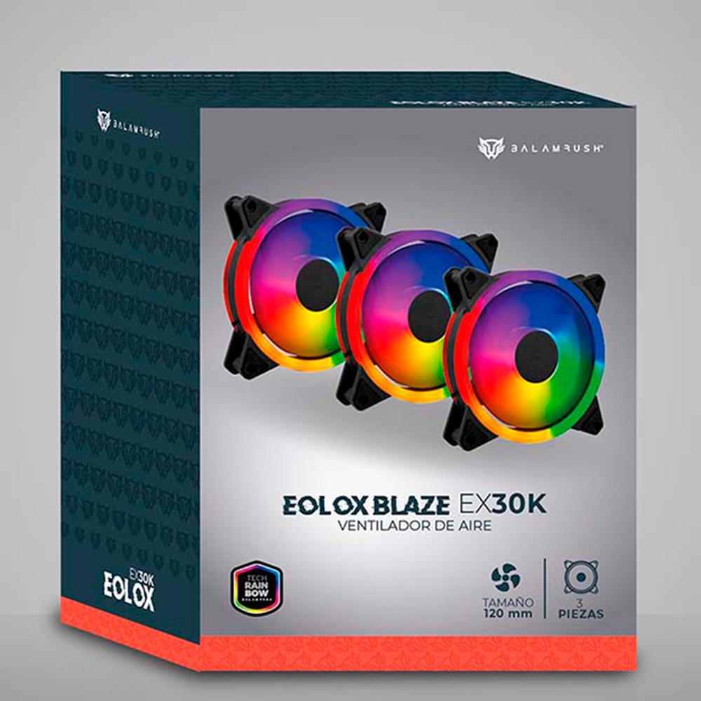 Foto 6 | Kit 3 Ventiladores Gamer Balam Rush Eolox Blaze Ex30k 120mm Argb 1200rpm Br-938006 Color Negro