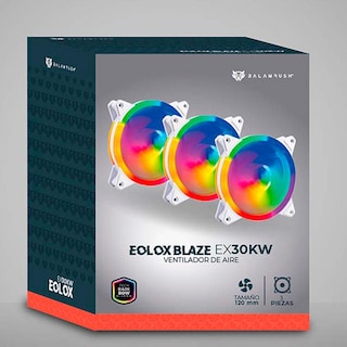Foto 6 | Kit 3 Ventiladores Gamer Balam Rush Eolox Blaze Ex30kw 120mm Argb 1200rpm Br-938013 Color Blanco