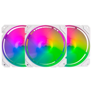 Foto 1 | Kit 3 Ventiladores Gamer Balam Rush Eolox Blaze Ex70kw 120mm RGB 1200rpm Br-937979 color Blanco