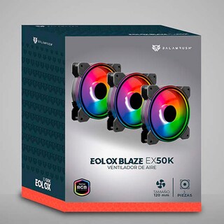 Foto 6 | Kit 3 Ventiladores Gamer Balam Rush Eolox Blaze Ex50k 120mm RGB 1200rpm Br-937986 color Negro