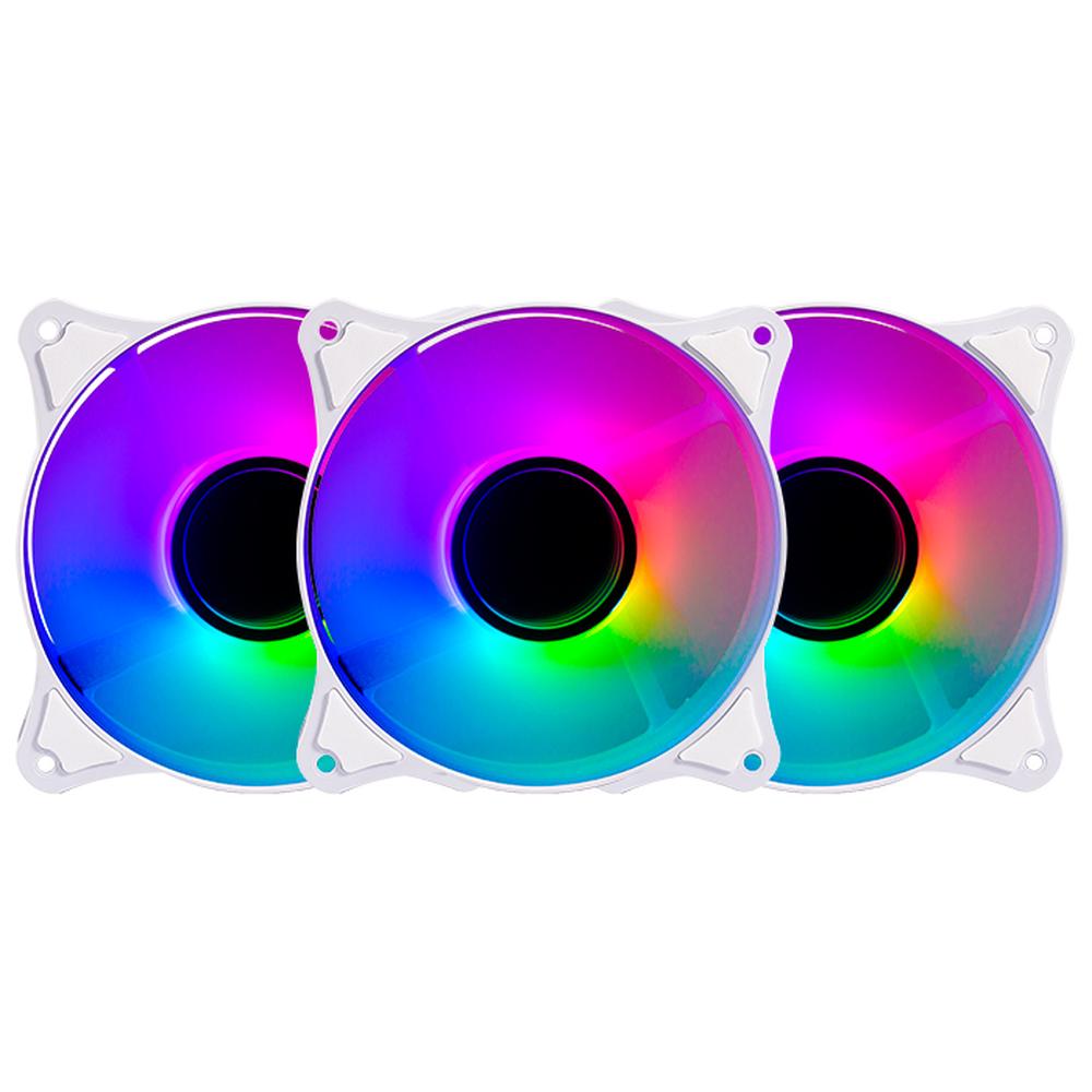 Foto 2 pulgar | Kit 3 Ventiladores Gamer Balam Rush Eolox Blaze Ex90kw 120mm RGB 1200rpm Br-937955 color Blanco