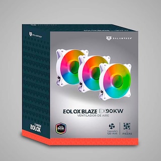 Foto 6 | Kit 3 Ventiladores Gamer Balam Rush Eolox Blaze Ex90kw 120mm RGB 1200rpm Br-937955 color Blanco