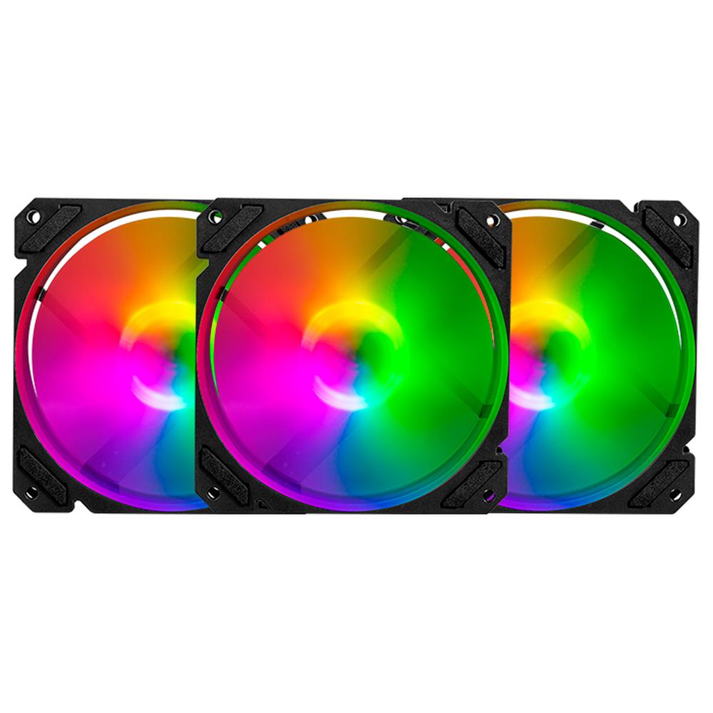 Foto 2 pulgar | Kit Ventilador Gamer Balam Rush Eolox Blaze EX70K 120mm RGB 1200rpm BR-937962 Negro 3 Unidades