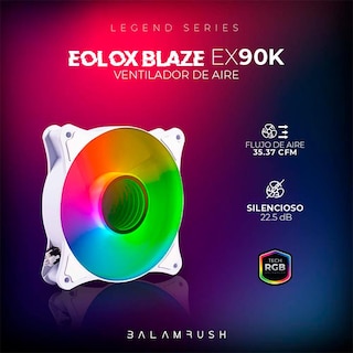 Foto 5 | Ventilador Gamer Balam Rush Eolox Blaze Ex90w 120mm Rgb 1200rpm Br-938037 Color Blanco