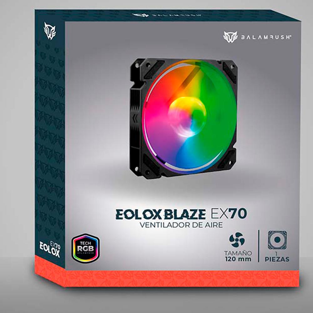 Foto 7 pulgar | Ventilador Gamer Balam Rush Eolox Blaze Ex70w 120mm Rgb 1200rpm Br-938051 Color Blanco