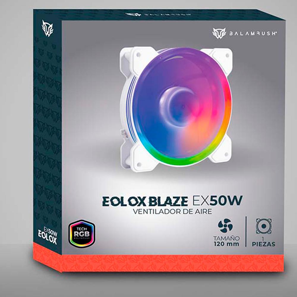 Foto 7 pulgar | Ventilador Gamer Balam Rush Eolox Blaze Ex50w 120mm Rgb 1500rpm Br-938075 Color Blanco