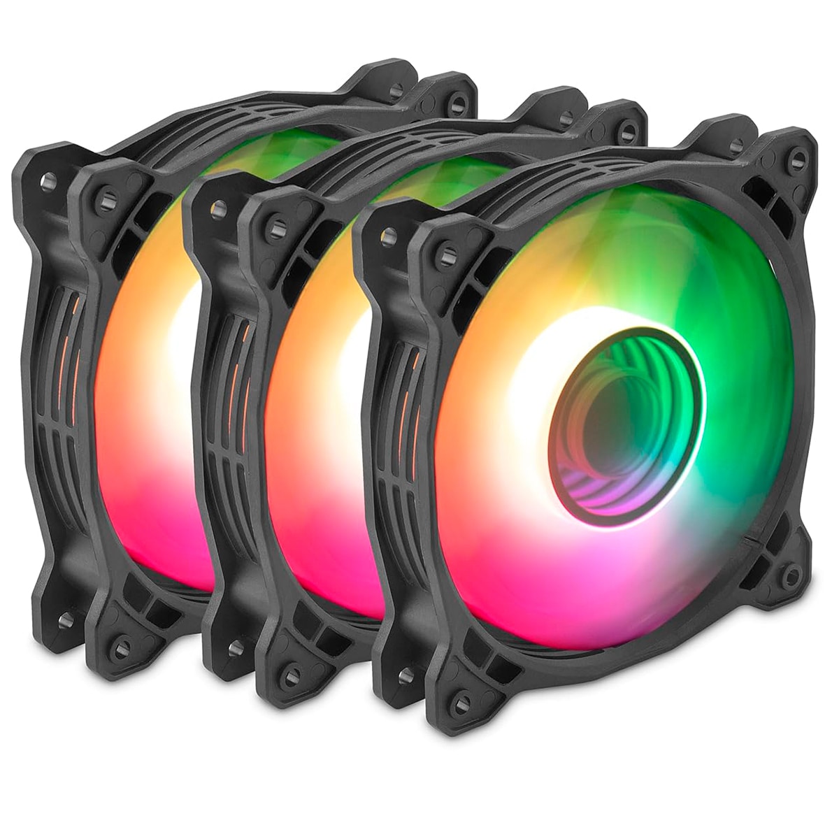 Kit De Ventiladores Yeyian Typhoon Led Argb 3 En 1 - Ytk-120al-01 $450