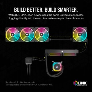 Foto 3 | Ventilador Corsair Icue Link Qx120 Rgb Con Cúpula Magnética De 120 Mm, Color Negro - Venta Internacional.
