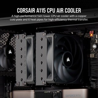 Foto 2 | Enfriador De Aire Para Cpu Corsair A115 Torre De Alto Rendimiento Negro - Venta Internacional.