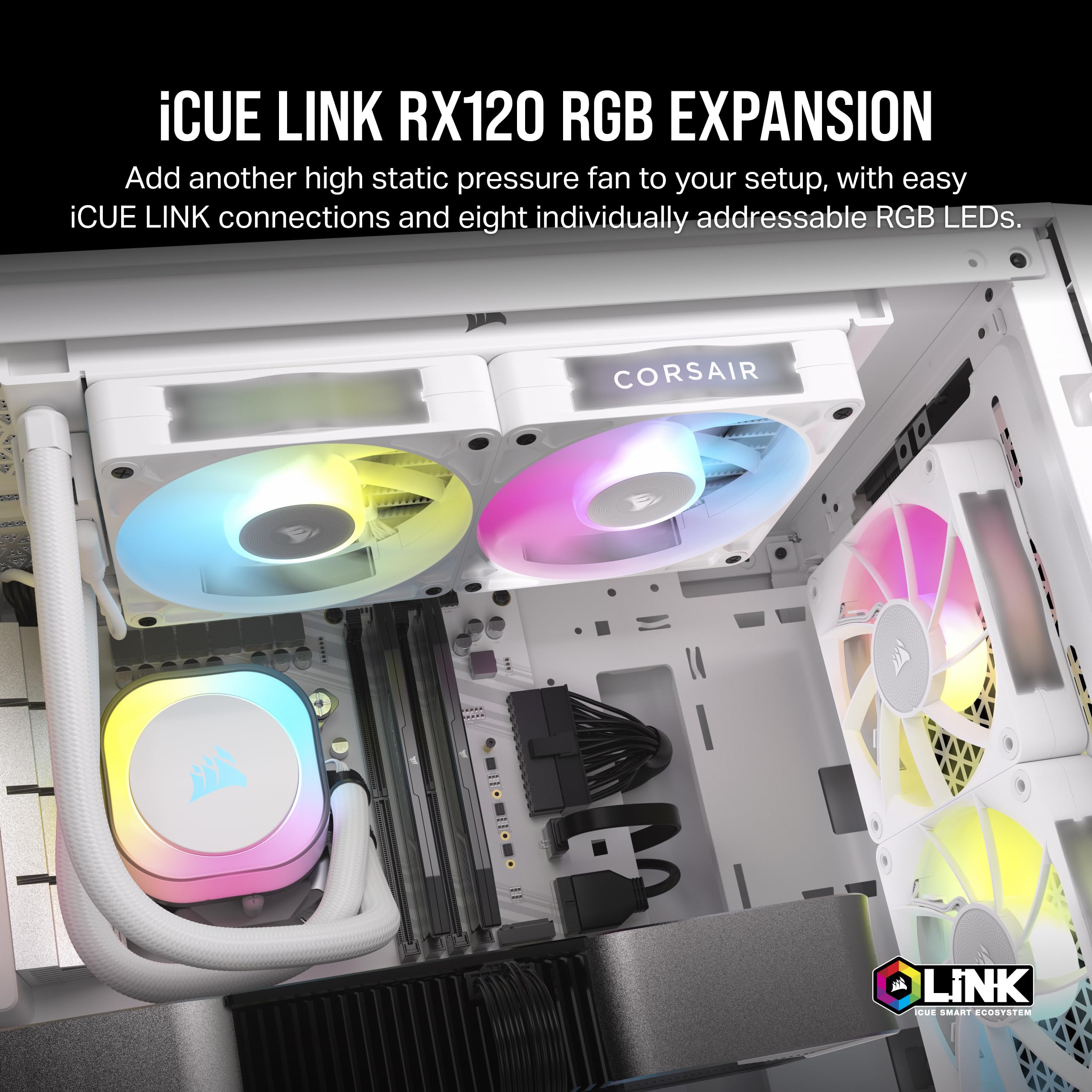 Foto 3 pulgar | Ventilador Corsair Icue Link Rx120 Rgb 120 Mm Pwm Magnetic Dome - Venta Internacional.