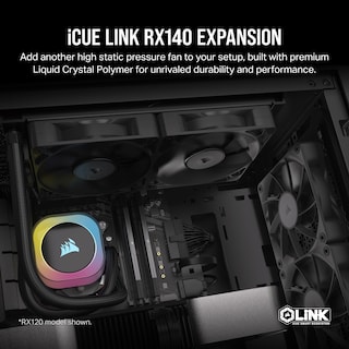 Foto 2 | Cojinete De Cúpula Magnético Pwm Fan Corsair Icue Link Rx140 De 140 Mm - Venta Internacional.