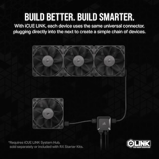 Foto 3 | Cojinete De Cúpula Magnético Pwm Fan Corsair Icue Link Rx140 De 140 Mm - Venta Internacional.