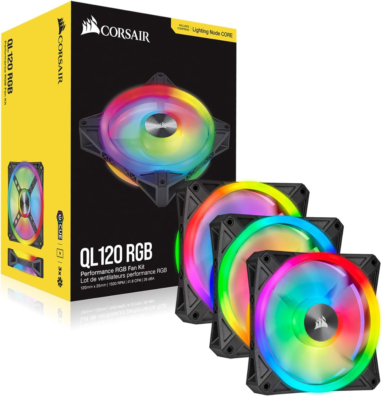 Foto 8 pulgar | Ventilador Corsair Ql Series Ql Ql120 Rgb De 120 Mm, Paquete Triple Con Núcleo De Nodo - Venta Internacional.