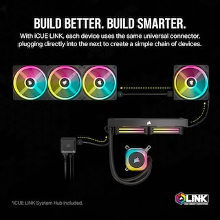 Foto 3 | Kit Básico De Ventilador Doble Fan Corsair Icue Link Qx140 Rgb De 140 Mm - Venta Internacional.