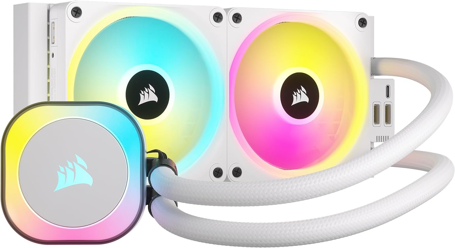 Enfriador Líquido Para Cpu Corsair Icue Link H100i Rgb 240 Mm, Blanco - Venta Internacional.